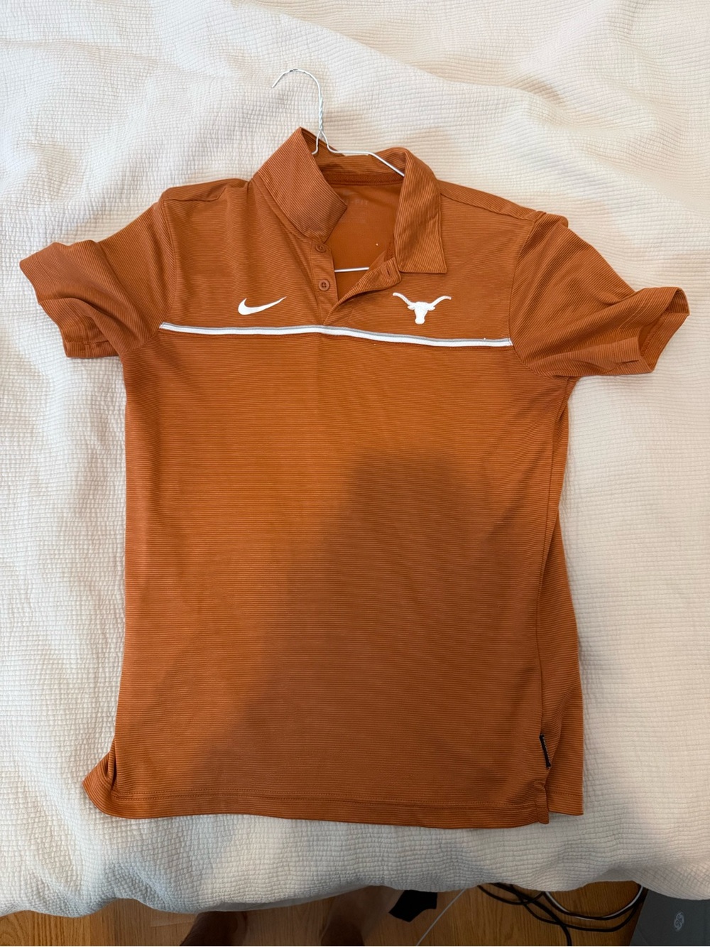 Nike Orange Short Sleeve Polo with White Logos